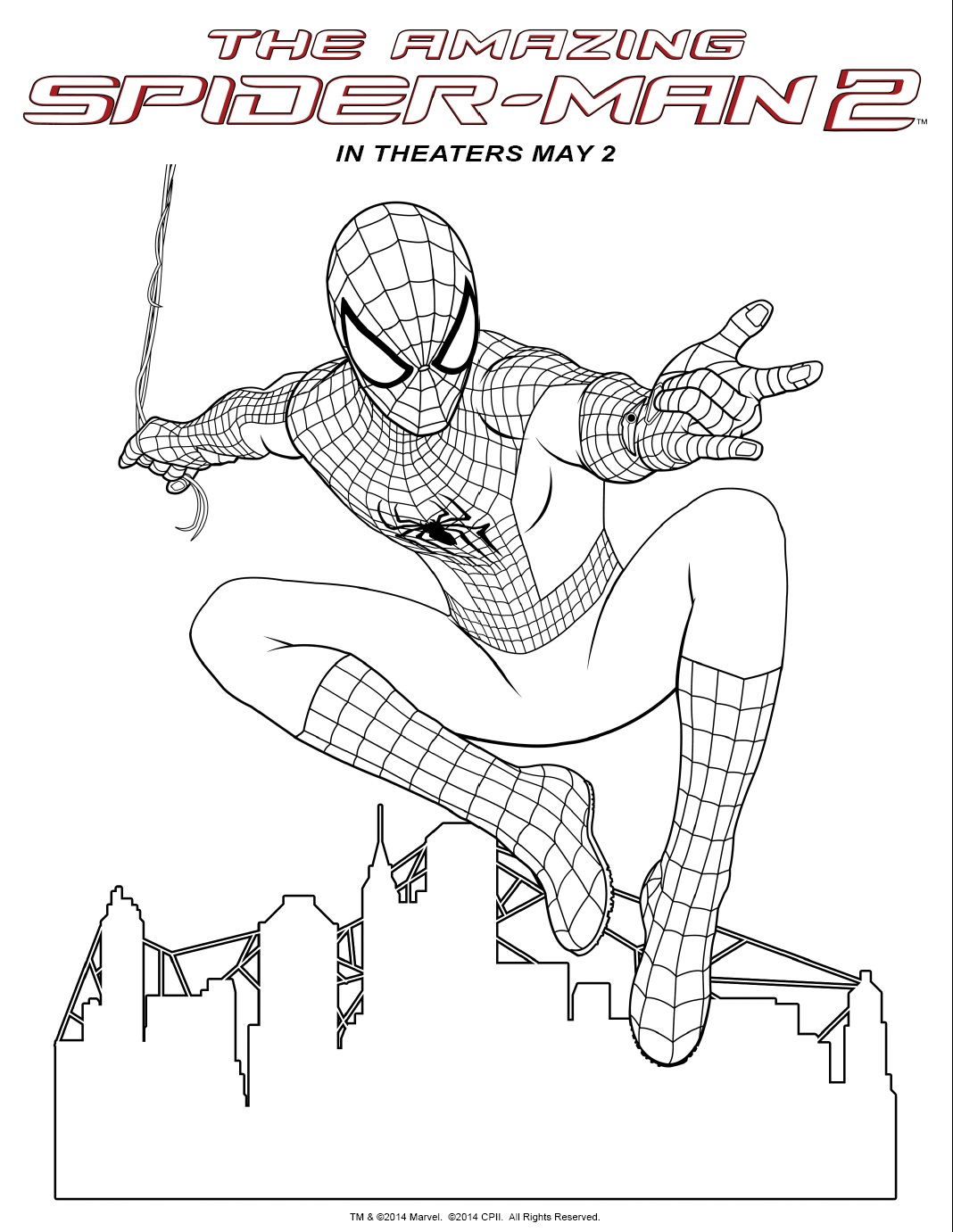 spiderman ii coloring pages - photo #2